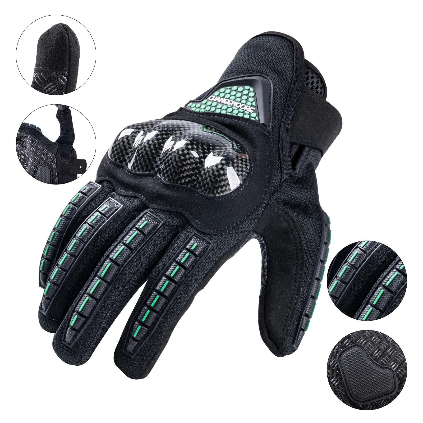 Guantes de motocicleta con protección y ajuste para uso off-road