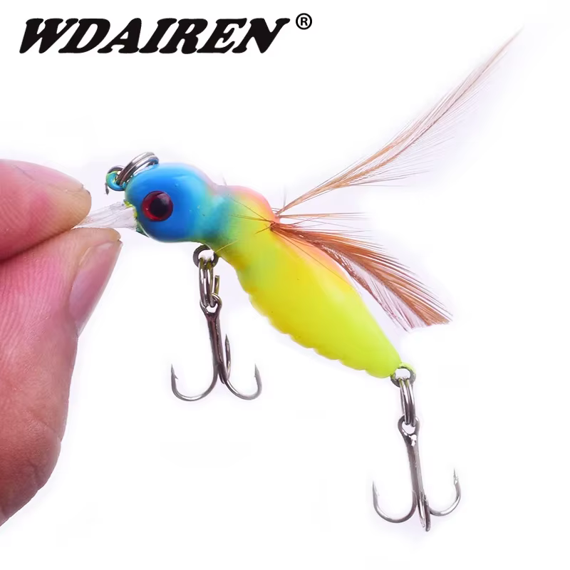Señuelo crankbait Minnow con plumas para agua dulce - imagen 4