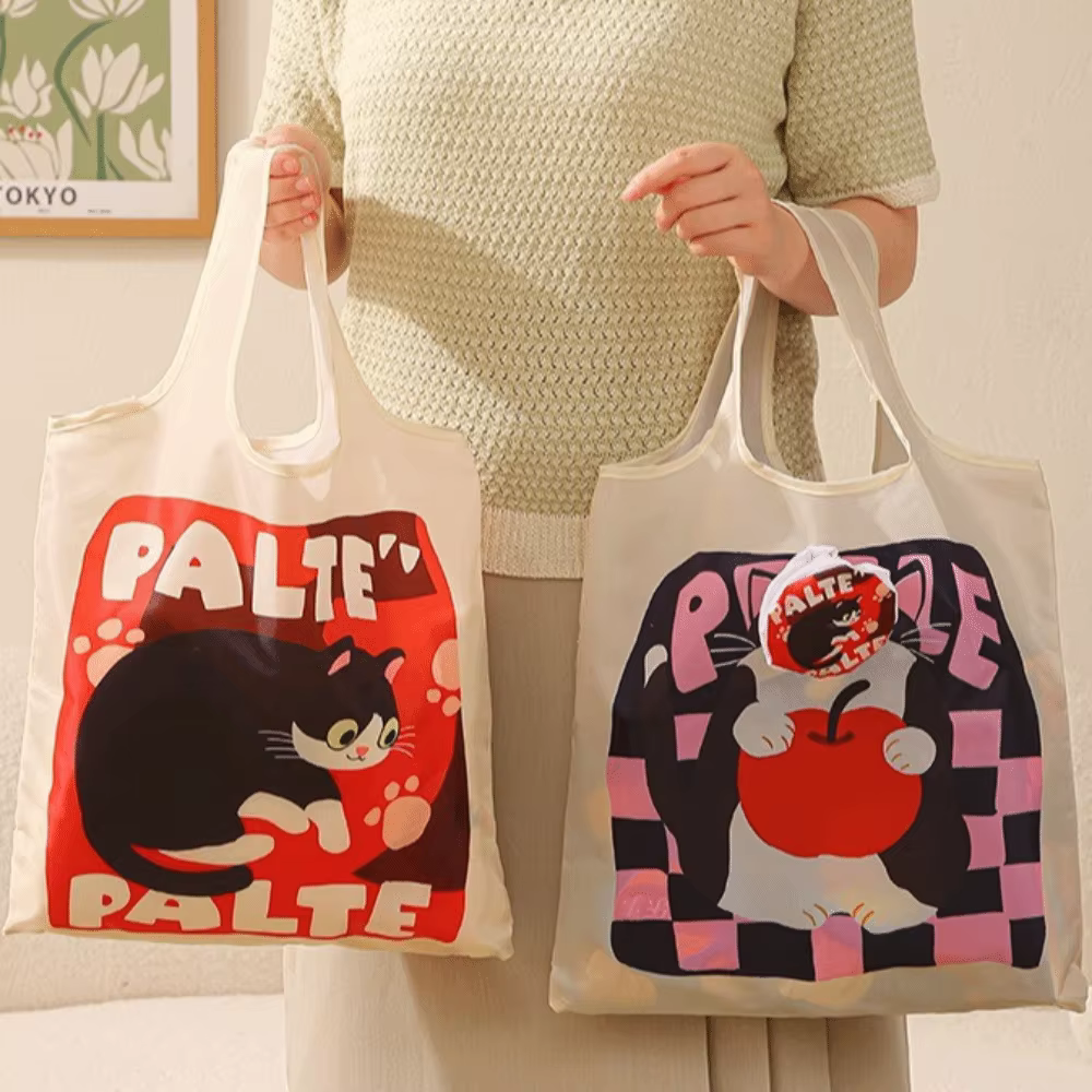 Bolsa de compra plegable reutilizable con diseño divertido - imagen 3