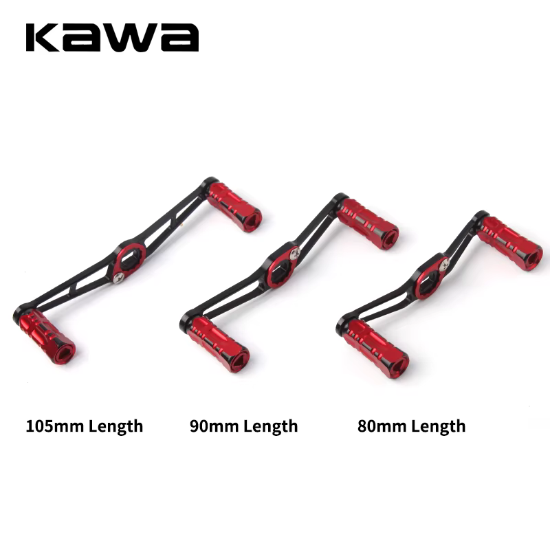 Manivela Kawa aluminio y madera para carrete de pesca - imagen 5