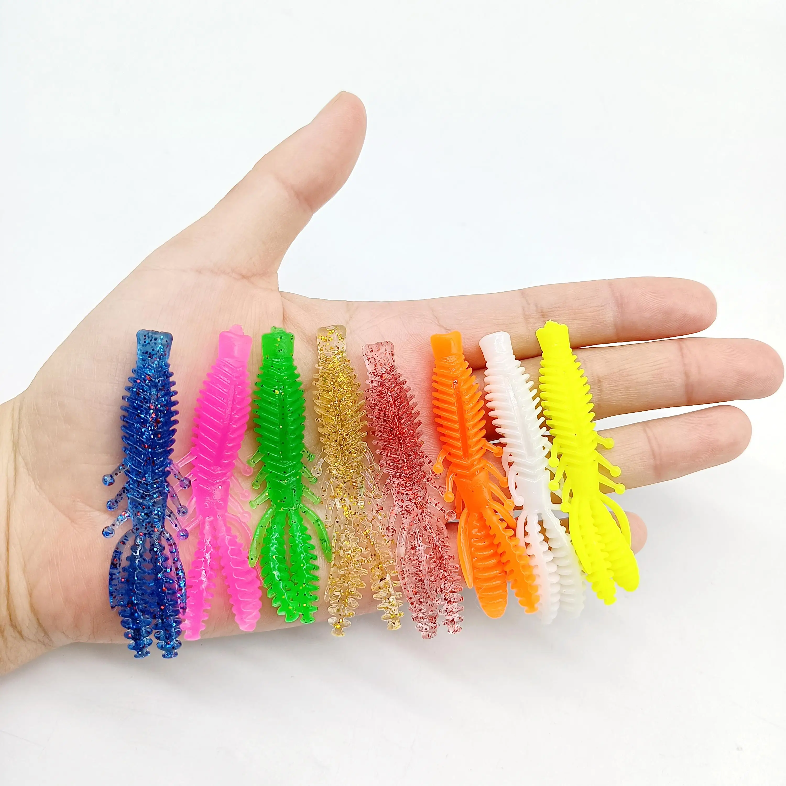 Señuelos flotantes suaves tipo camarón para pesca