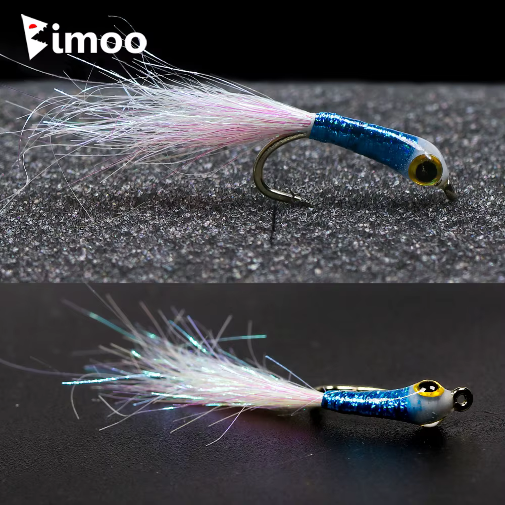 Bimoo Señuelo Hielo 3D Doblebado para Lubina y Trucha de Agua Fría