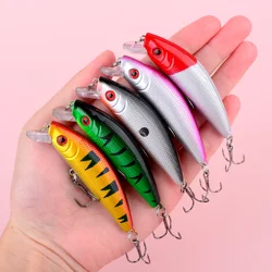 Wobler Minnow duro con ojos 3D – señuelo tipo Crankbait