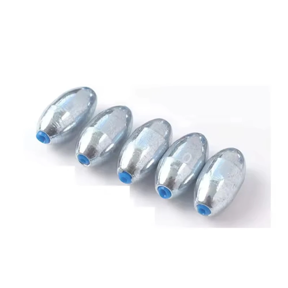 Plomos de pesca tipo oliva huecos en paquete