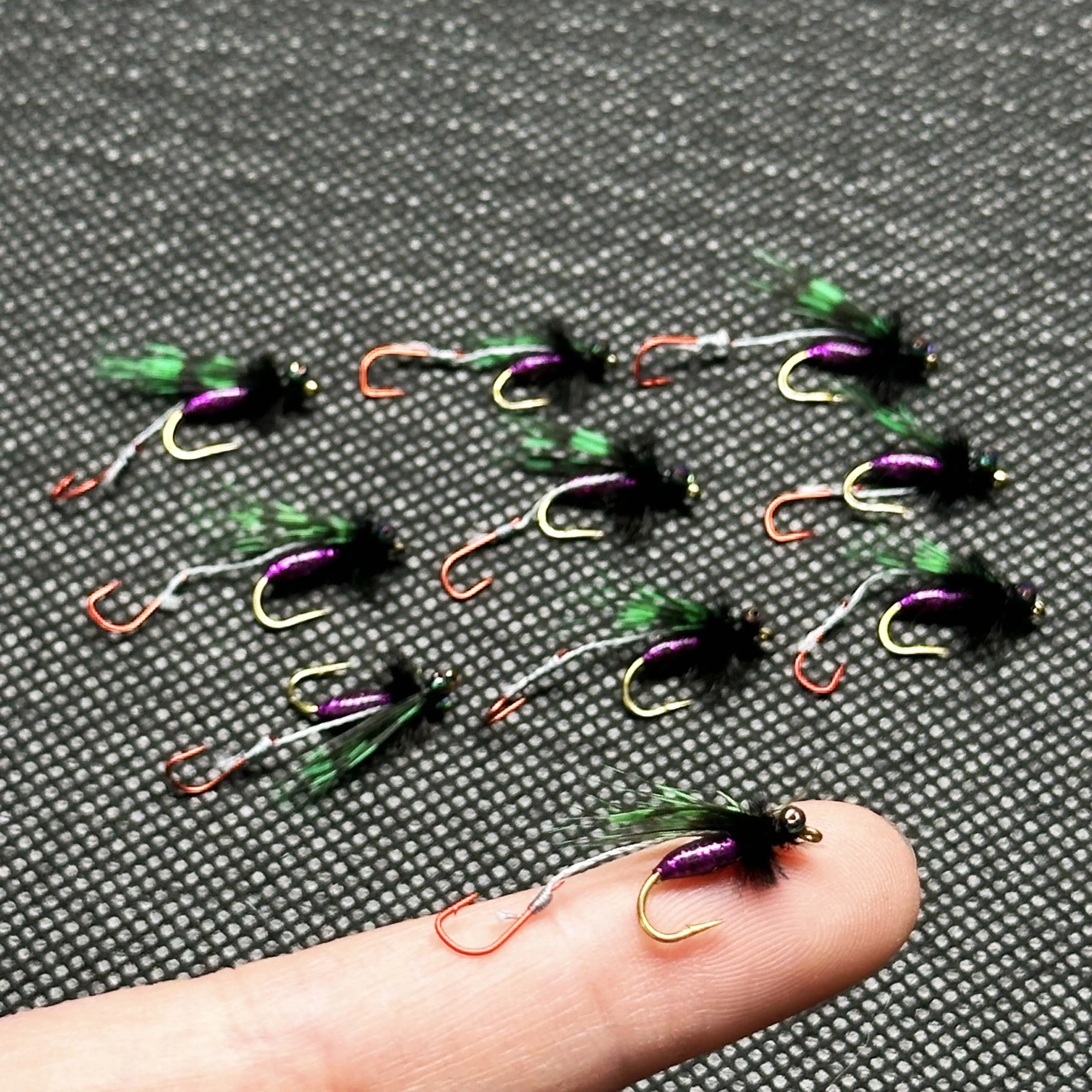 Moscas húmedas con anzuelo doble biónico para trucha y lubina - imagen 5
