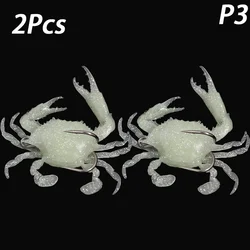 Señuelo de cangrejo blando antiescape para pesca submarina de fondo