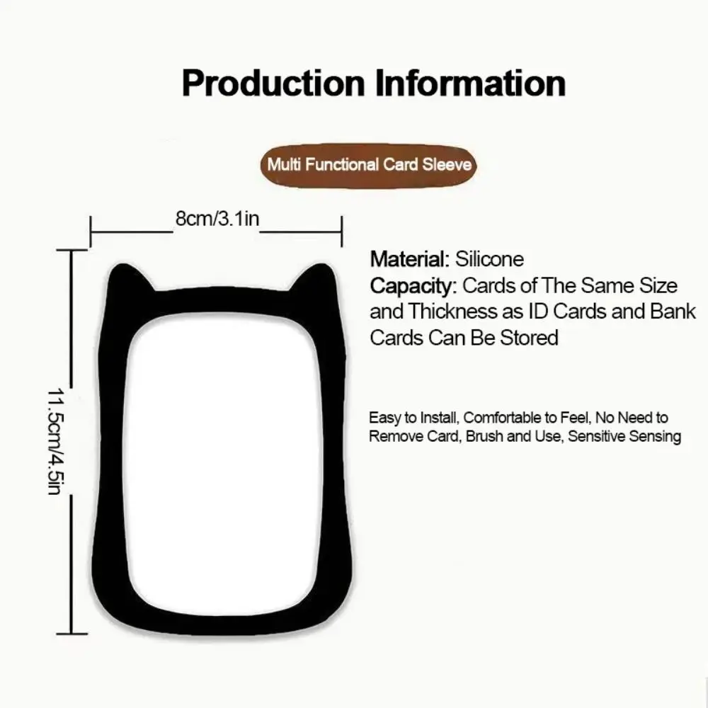 Porta Tarjetas Transparente de Acrílico con Orejas de Gato Kawaii - imagen 4