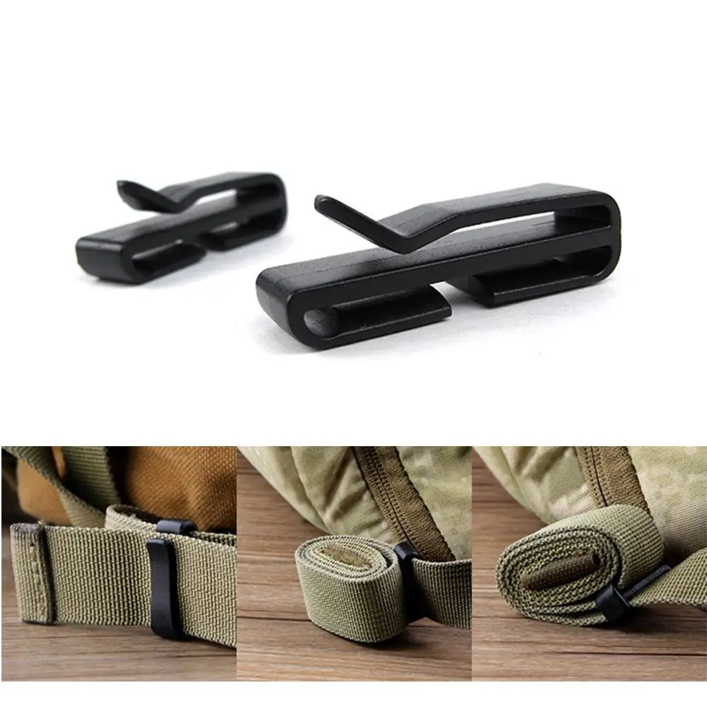 Hebillas negras con clip y sistema Molle para mochila de camping - imagen 3