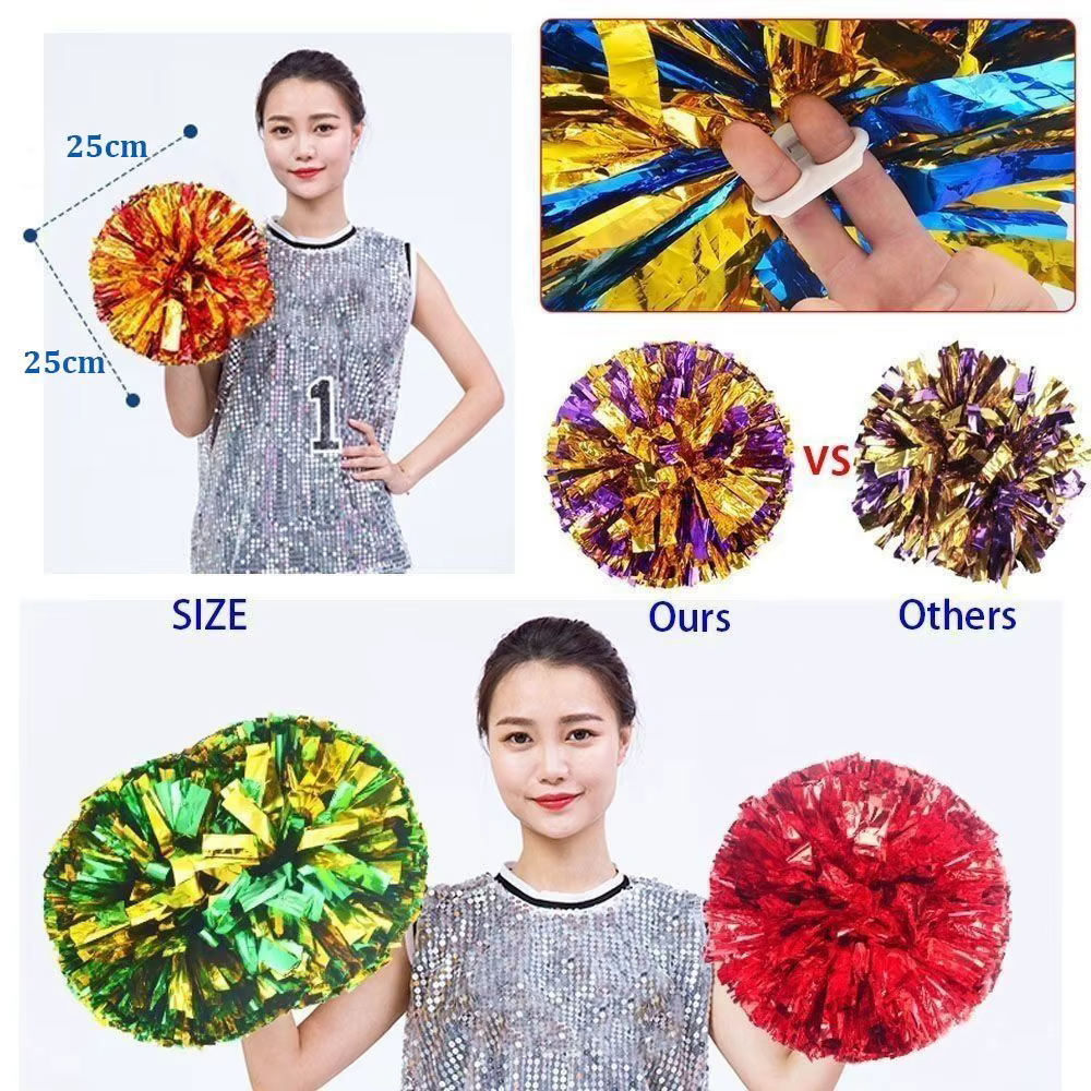Pompones decorativos de PET multicolor 25 cm - imagen 4