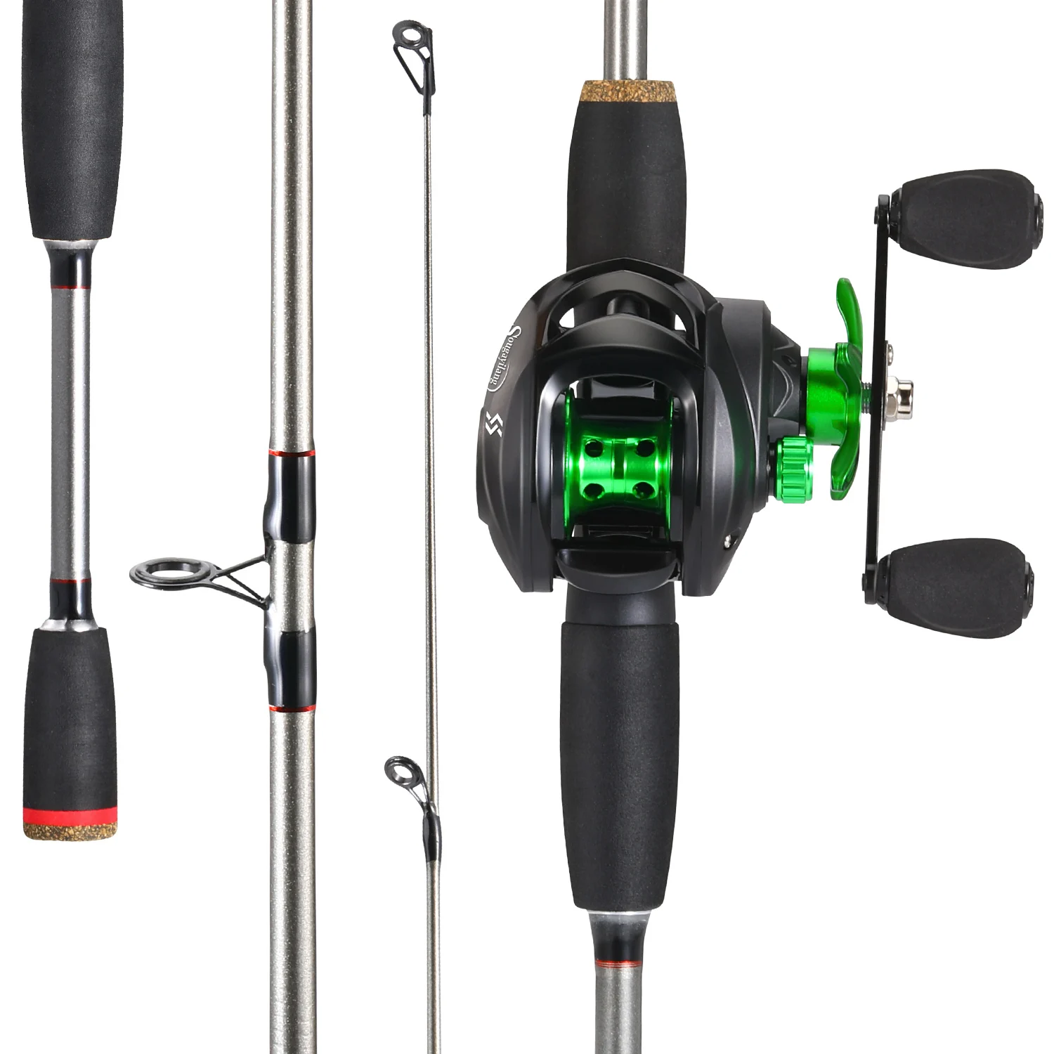 Carrete de baitcasting con ABS duradero