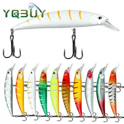 Señuelo minnow hundimiento cebo duro con anzuelos triples