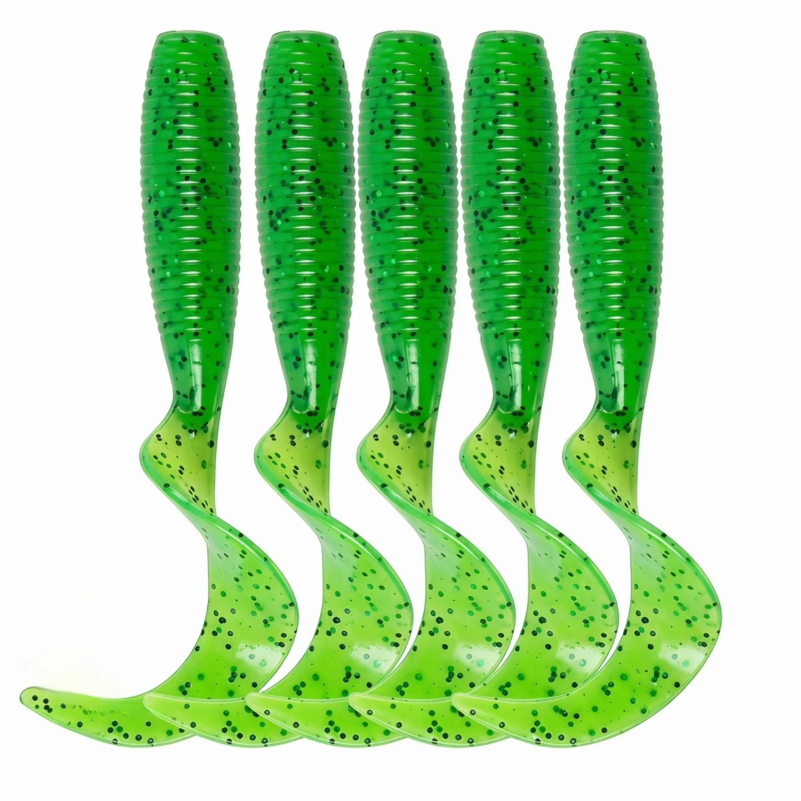 Señuelos silicona luminosos para lubina y lucio con cola rizada Texas/Carolina - imagen 3