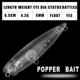 Señuelos Popper en blanco Dr.Holife, para pesca de superficie - imagen 5
