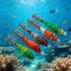 Señuelos blandos de calamar luminosos con doble capa para pesca marina - imagen 4