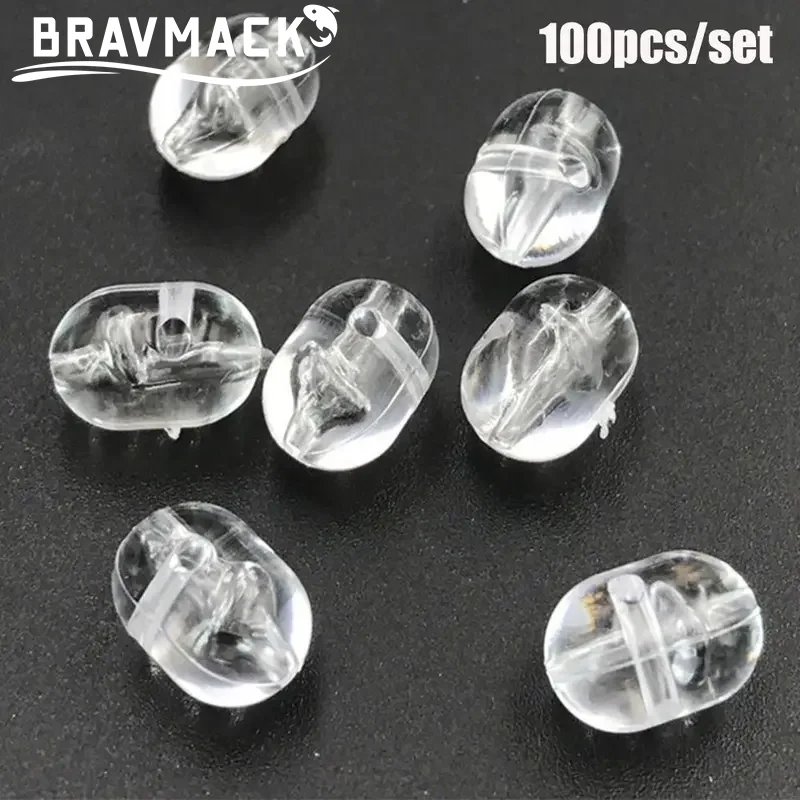 Pack de 100 bolas flotadores de pesca BRAVMACK con taladro cruzado