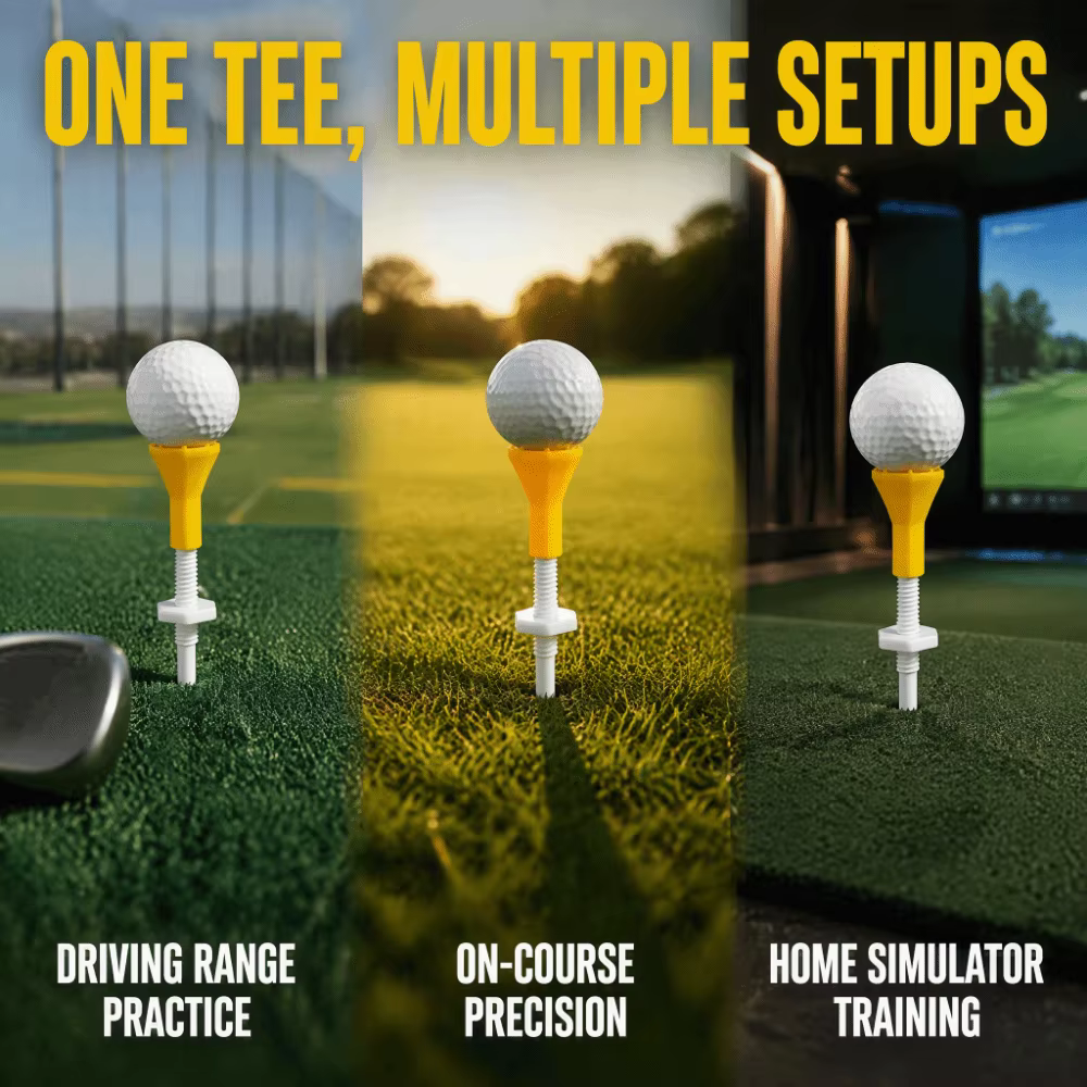 Tee de golf ajustable y reutilizable con cabeza grande - imagen 4