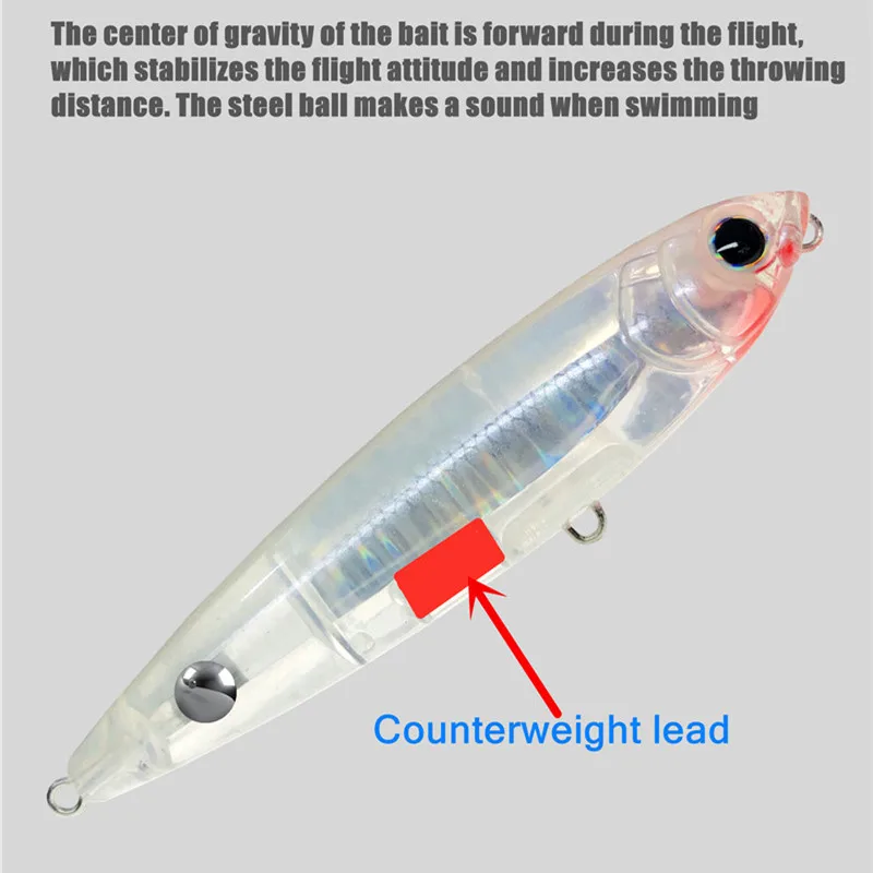 GreenSpider Lápiz Topwater – Señuelo superficie lubina - imagen 4