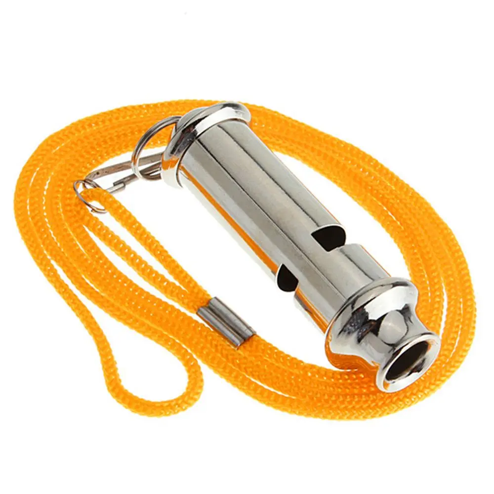 Silbato de supervivencia de metal con cordón portátil - imagen 3