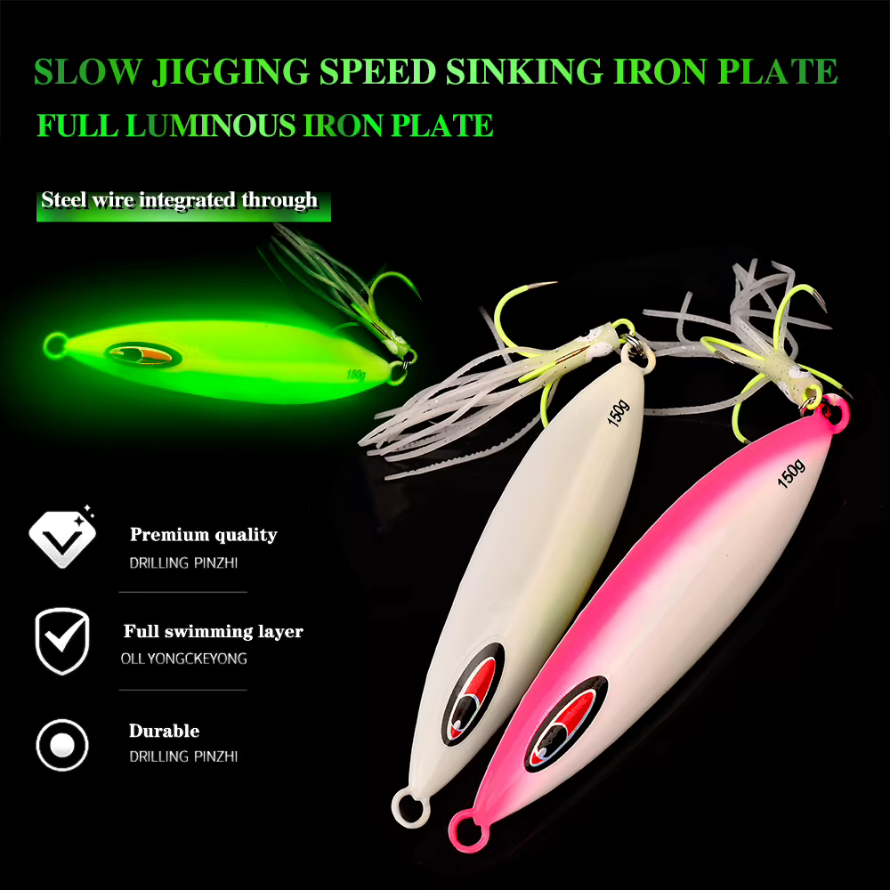 Señuelo metálico luminoso Proberos para pesca nocturna