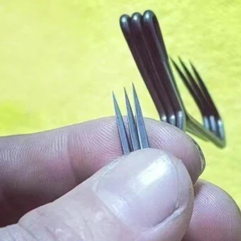 Anzuelos dobles acero alto carbono tipo mariposa hoja plana antienredos - imagen 2