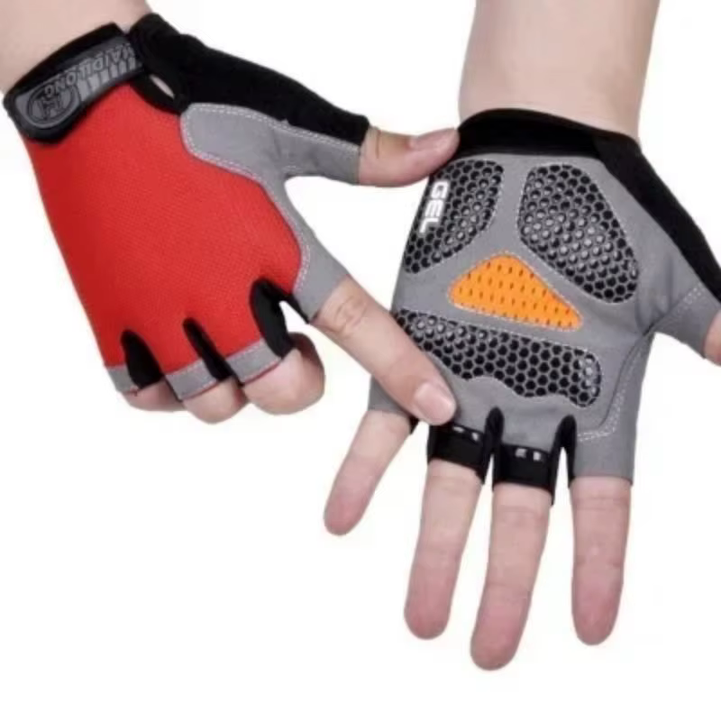 Guantes antideslizantes transpirables media palma para deporte exterior - imagen 4
