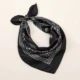 Bandana pañuelo Goture hip hop unisex negro con estampado cuadrado - imagen 3