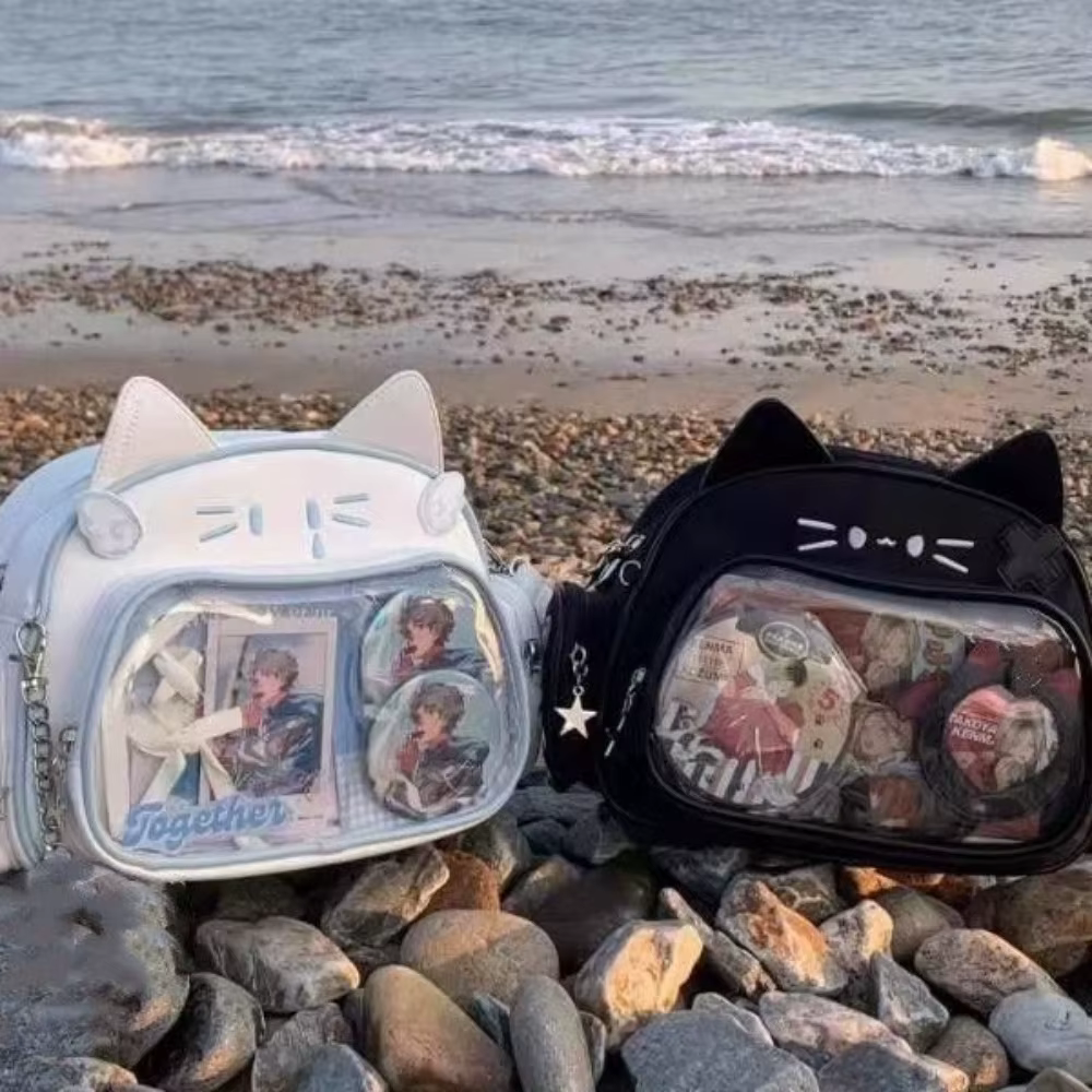 Bolso Bandolera Gato Estilo Harajuku para Mujer – Cuero Pu - imagen 3