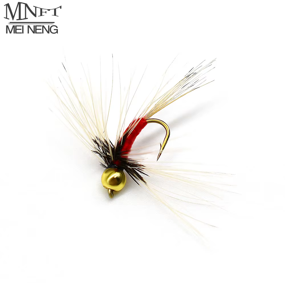 MNFT Ninfa Beadhead cuerpo rojo – Cobre para trucha