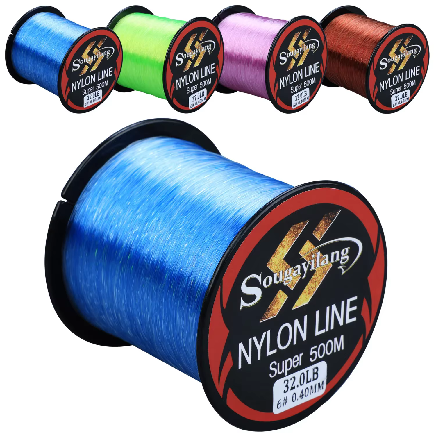 Sougayilang Línea de pesca nailon monofilamento abrasión