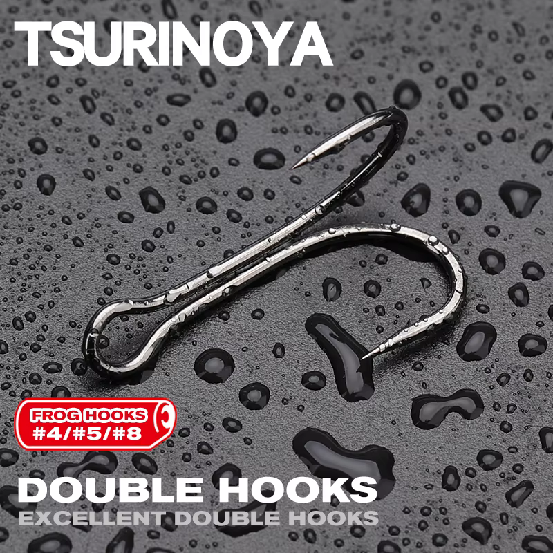 Anzuelos Tsurinoya Doble Rana – Acero alto carbono 10 uds - imagen 3