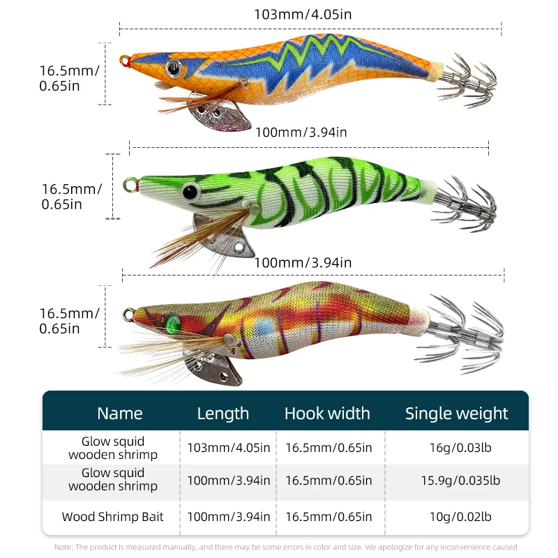 ShareShark Cebo de camarón luminoso con anzuelo para calamar - imagen 2