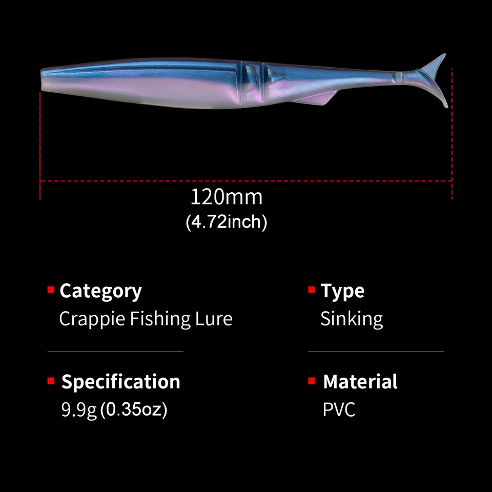 Detalle de copos holográficos y ranuras del señuelo WALK FISH