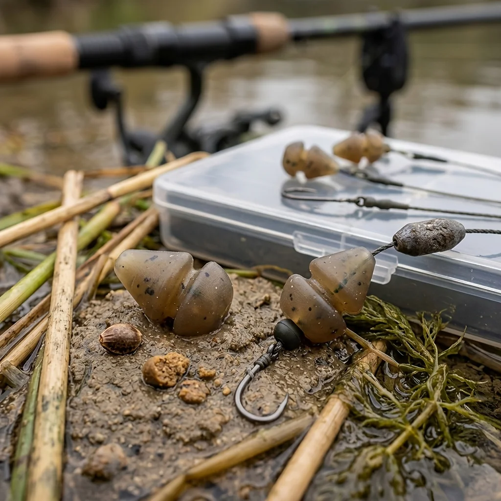 Calabaza camuflaje para pesca de carpa Ronnie Rig anti-bottom - imagen 5