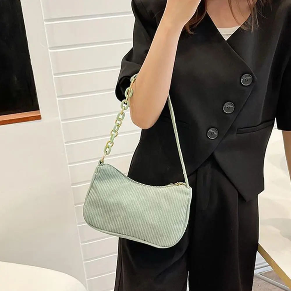 Bolso bandolera retro vintage de pana con cremallera suave - imagen 5