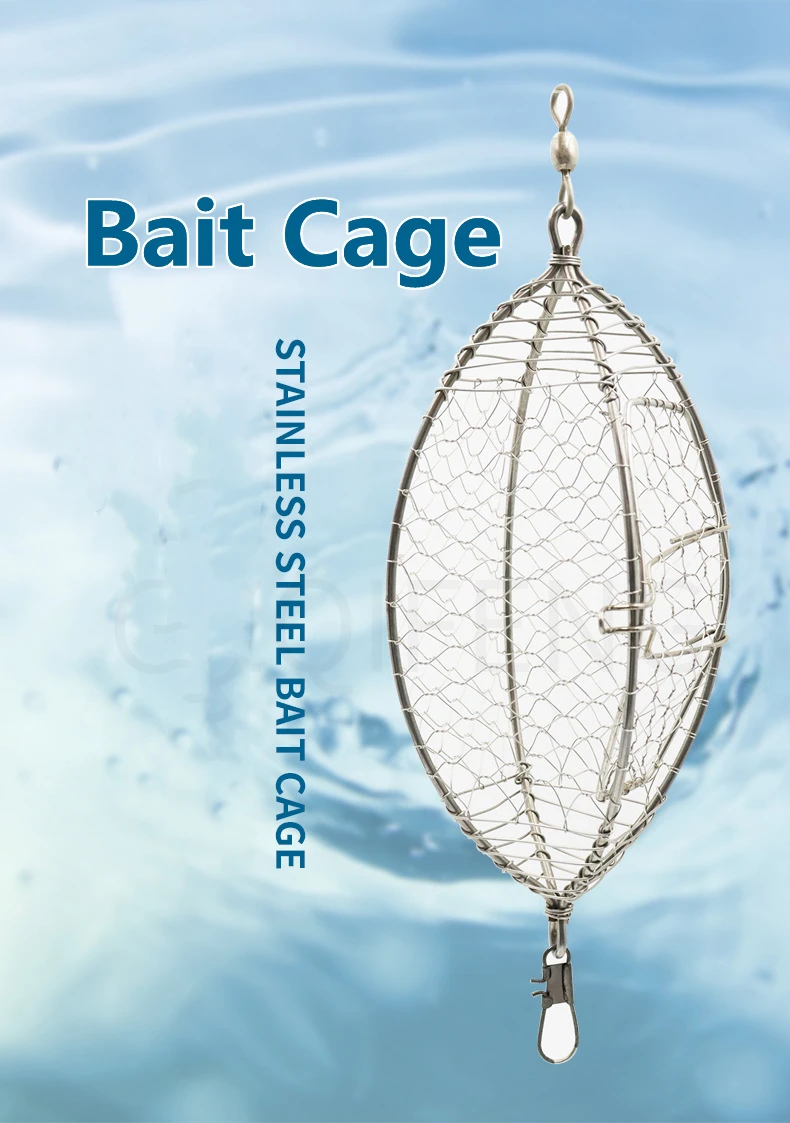 Jaula de cebo acero inoxidable vista frontal