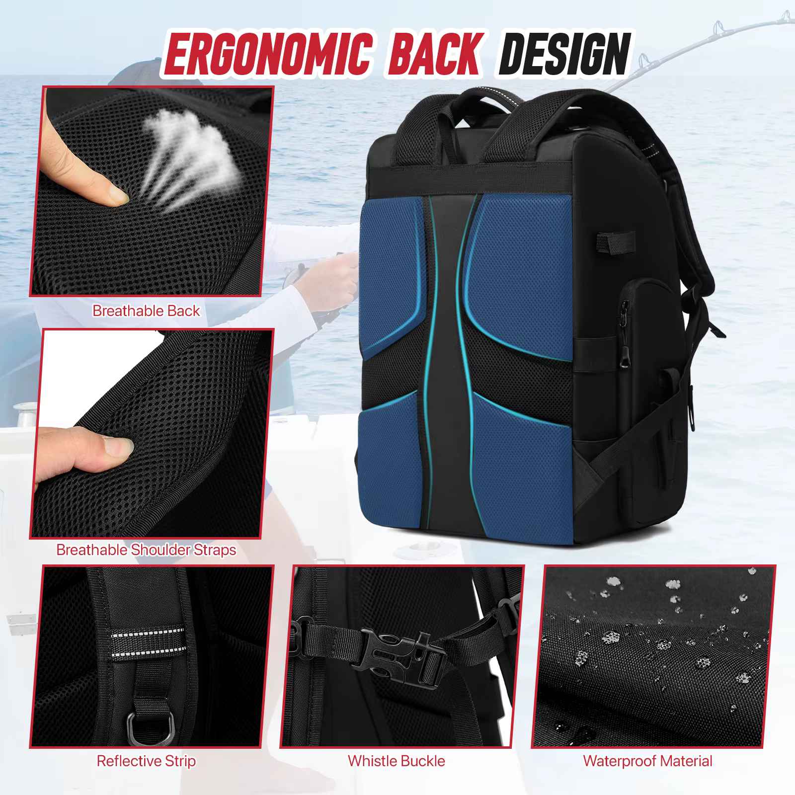 Mochila de Pesca Multifunción para Aparejos - imagen 2