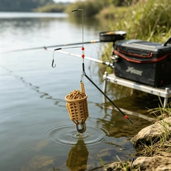 Jaula de pesca para carpa con pesas y lanzamiento largo