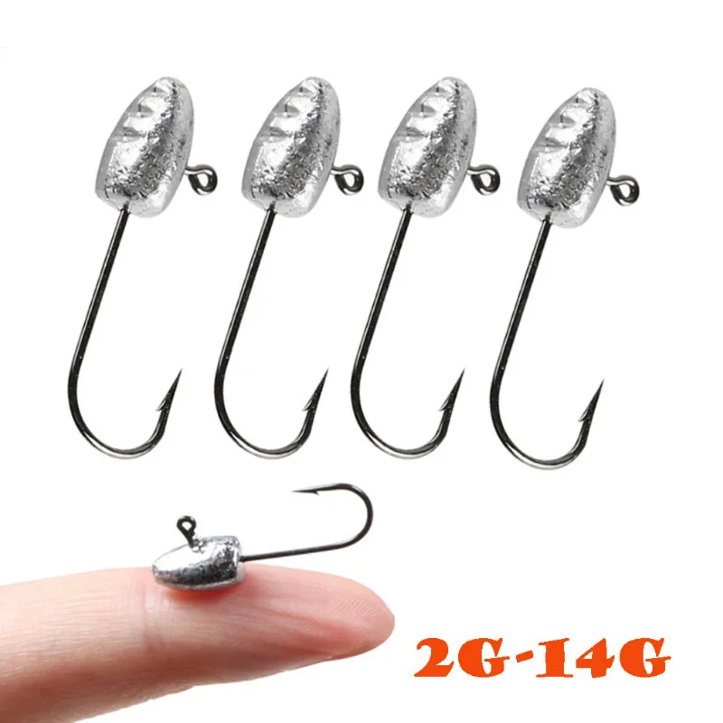 MrLurion Anzuelos Jig Head mini para vinilo larva – púas finas - imagen 3