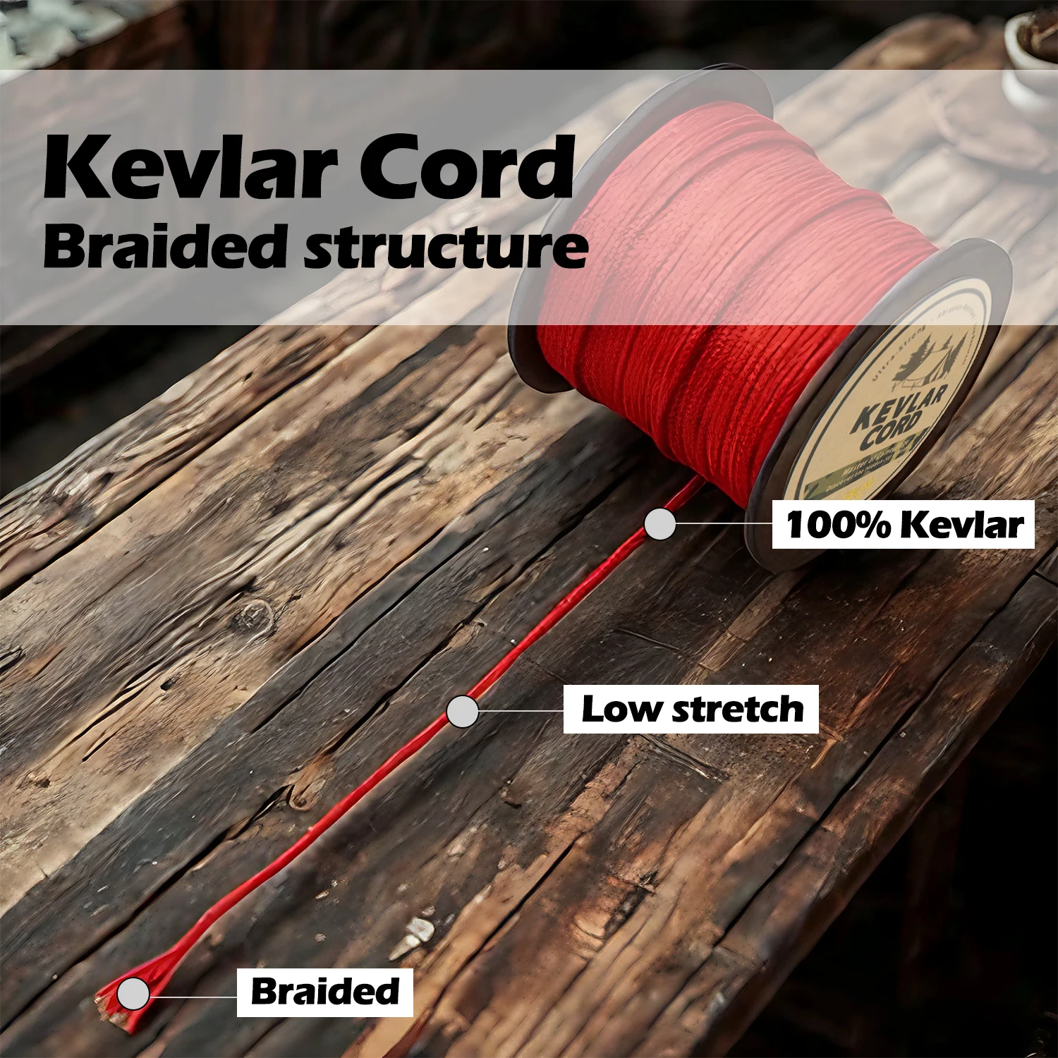 FishTrip Cable Kevlar Rojo – Líder de Pesca Resistente - imagen 5