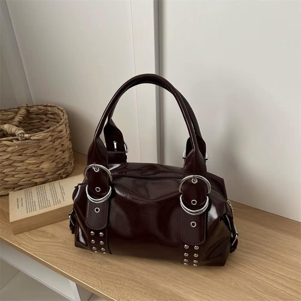 Bolso de Hombro Vintage en Cuero PU para Mujer – Gran Capacidad