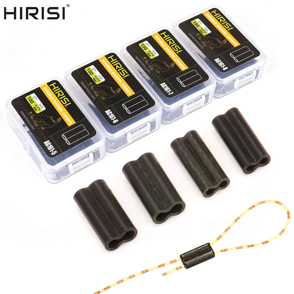 Hirisi AG161 manguitos de crimpado doble cobre para pesca de carpa - imagen 4