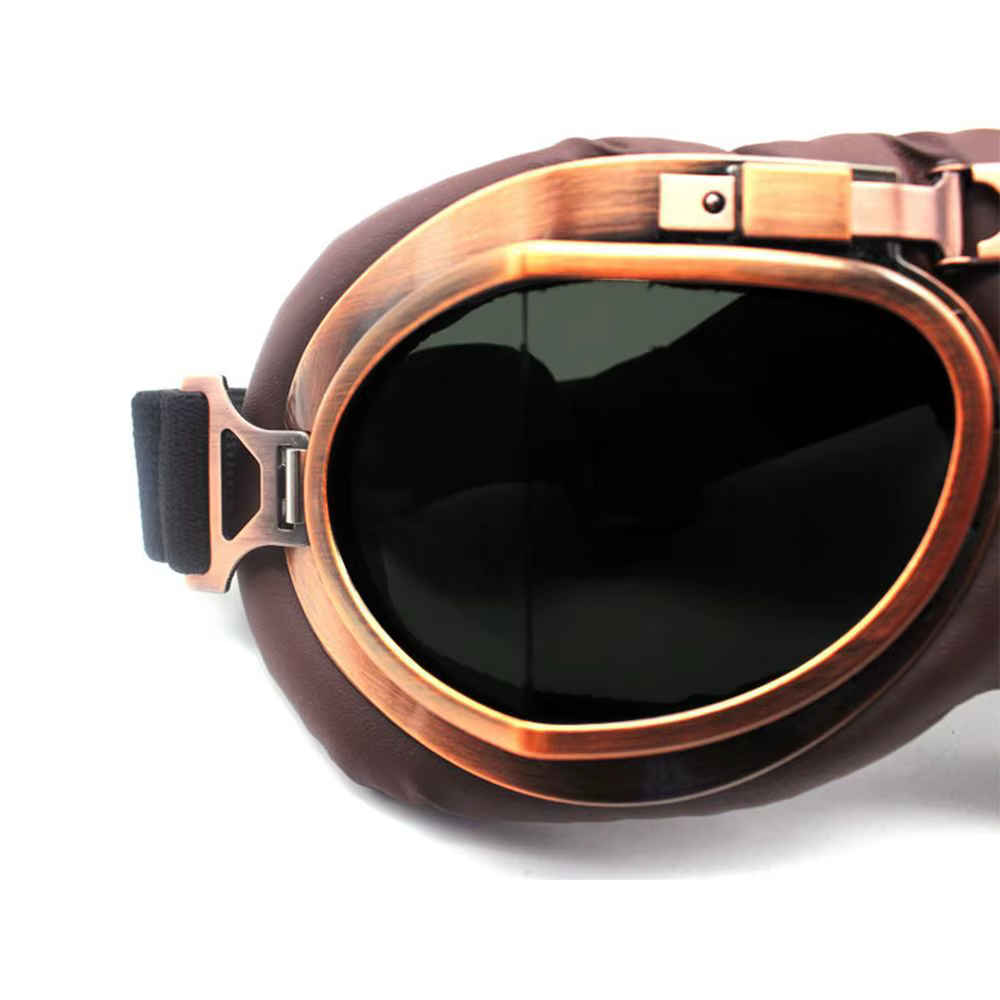 Gafas de sol retro vintage para moto, snowboard, scooter y piloto - imagen 3