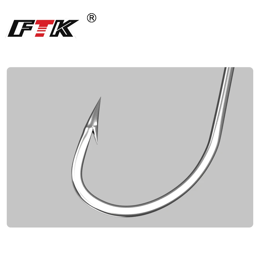 Anzuelos FTK 1-10 para Carpa y Lubina – Acero Inoxidable con Púas - imagen 4