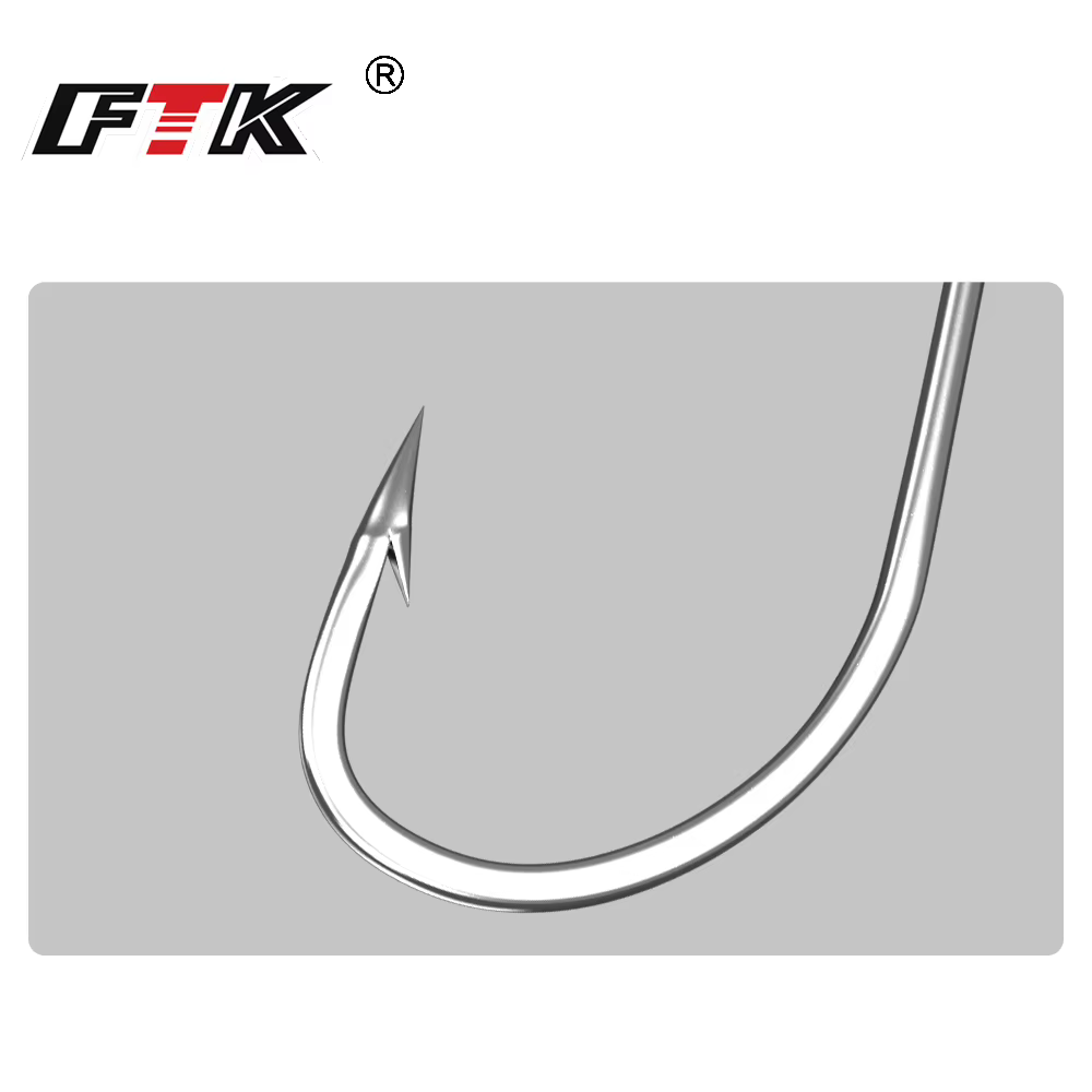 Anzuelos FTK 1-10 para Carpa y Lubina – Acero Inoxidable con Púas - imagen 4