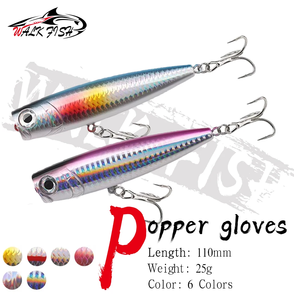 Walk Fish Popper flotante para agua salada
