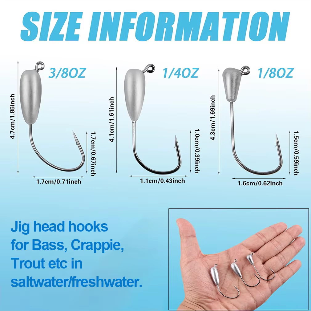 Jig Head de vinilos blandos y cebo tubo - Lubina pesca eficaz - imagen 3