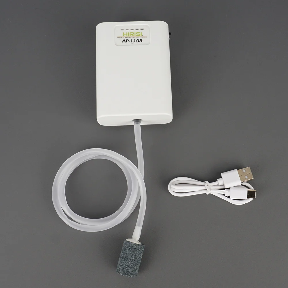 Bomba de oxígeno USB Hirisi para pecera, ultrasilenciosa portátil - imagen 5