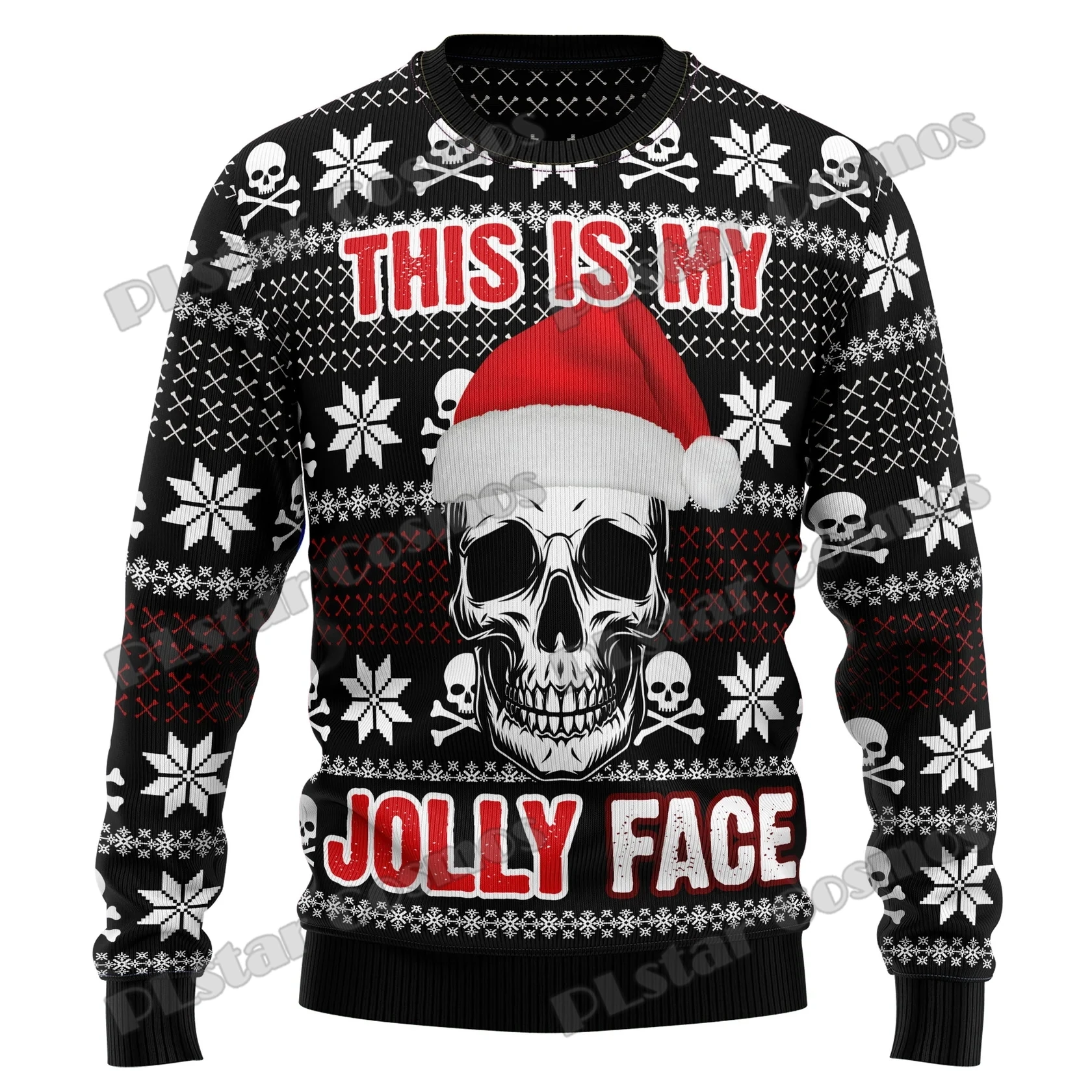 Jersey de Punto 3D Calavera y Pino KMY15 – Estilo Casual