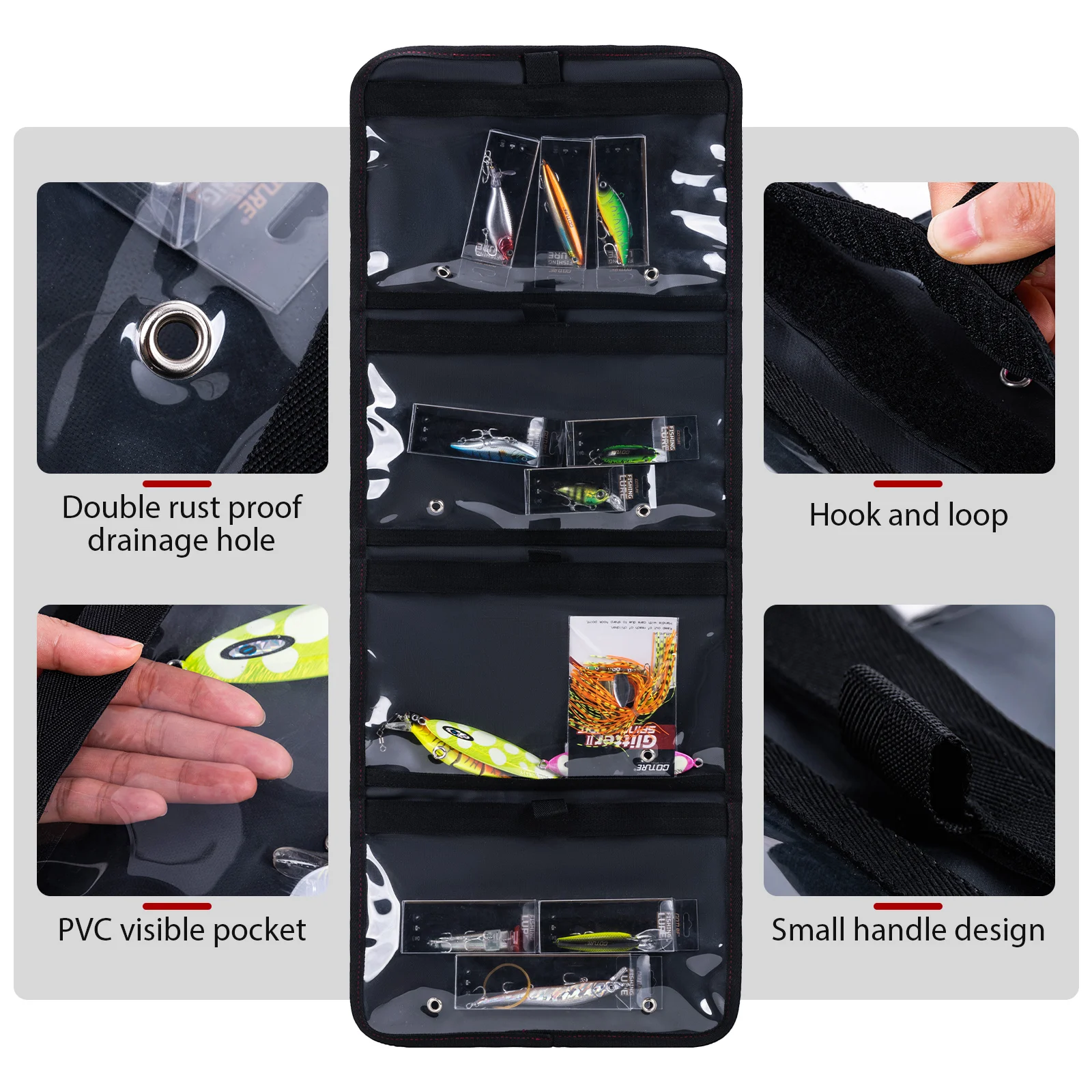 Bolsa de pesca Goture enrollable para señuelos y vinilos - imagen 3