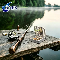 ANFS Estuche metálico para pesca con mosca y aparejos regalo